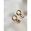 Pendientes felinos White & Gold - Acero inoxidable