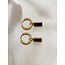 Pendientes felinos Black & Gold - Acero inoxidable