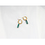 'Odilia' Earrings Gold & Stone Green - stainless steel