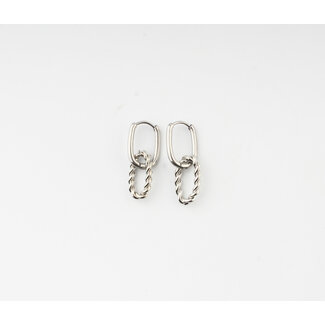 'Charlotte' earrings Silver- Stainless Steel