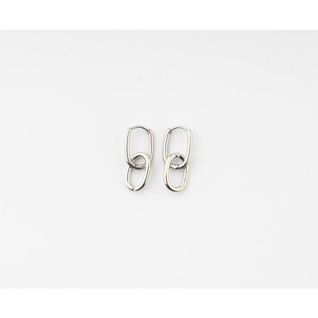 Boucles d'oreilles 'Nova' Argent - Acier inoxydable