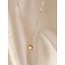 Collier coquillage blanc 'Sunrise' or - acier inoxydable