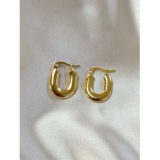 'Lidia' earrings gold - stainless steel