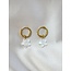 Flower Shell Earrings Gold - Stainless Steel