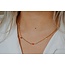 Collier 'La luna' Orange & Or Rose - Acier inoxydable