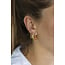 Orange Stone Earrings Gold - Stainless Steel