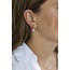 Boucles d'Oreilles Pierre Rose Or - Acier Inoxydable