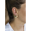 Rocky Green Stone Earrings Gold - Stainless Steel