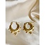 'Nola' earrings gold - stainless steel