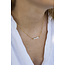 Collar de barra de perlas de agua dulce White - Acero inoxidable