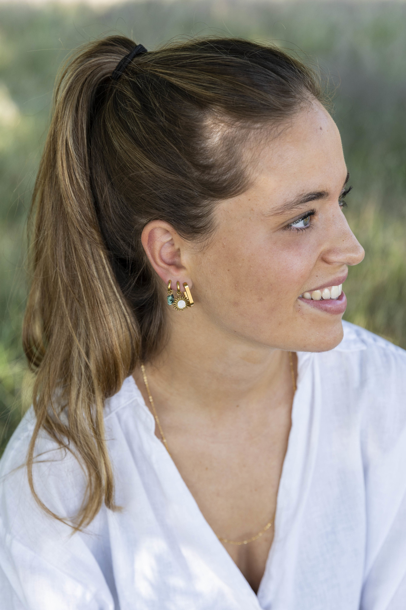 Orecchini Argento Eleganti, Orecchino Piercing Acciaio Inossidabile