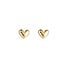 Solid Heart Stud Earrings Gold - Stainless Steel