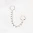 Boucle d'oreille double 'Petits pois' argent - acier inoxydable (1 pcs)