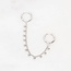 Double earring 'Little dots' silver - stainless steel (1 pcs)