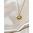 Collier Sunny side up or - acier inoxydable