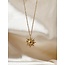 Collier Sunny side up or - acier inoxydable