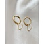 Boucles d'oreilles 'Kiki' or blanc - acier inoxydable