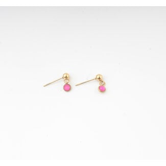 'Estrella' studs pink gold - stainless steel