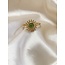 Sunshine ring green natural stone - stainless steel (verstelbaar)