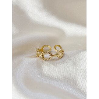 'Semmi' ring gold - stainless steel (verstelbaar)