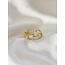 'Semmi' ring gold - stainless steel (adjustable)