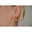 Boucles d'oreilles 'Kiki' or blanc - acier inoxydable