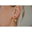 Boucles d'oreilles 'Kiki' or blanc - acier inoxydable