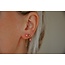 'Berber' chain stud earrings pink - stainless steel