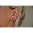 'Berber' chain stud earrings blue - stainless steel