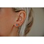 Boucles d'oreilles clous chaîne 'Berbère' bleu - acier inoxydable
