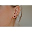 'Berber' chain stud earrings black-stainless steel