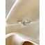 'Une petite fleur' ​​Ring Silber-Edelstahl (verstellbar)