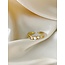 'Trois perles' ring gold - stainless steel (adjustable)