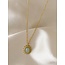 'Jolie' Turqouise Natural Stone Necklace Gold - Stainless Steel