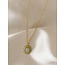 'Jolie' Turquoise Natural Stone Necklace Gold - Stainless Steel