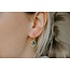 Boucles d'Oreilles 'Jolie' Rocky Green Pierre Naturelle Doré - Acier Inoxydable