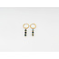 'Lisa' Green Nutural Stone Hoops Gold Plated (gold plated)