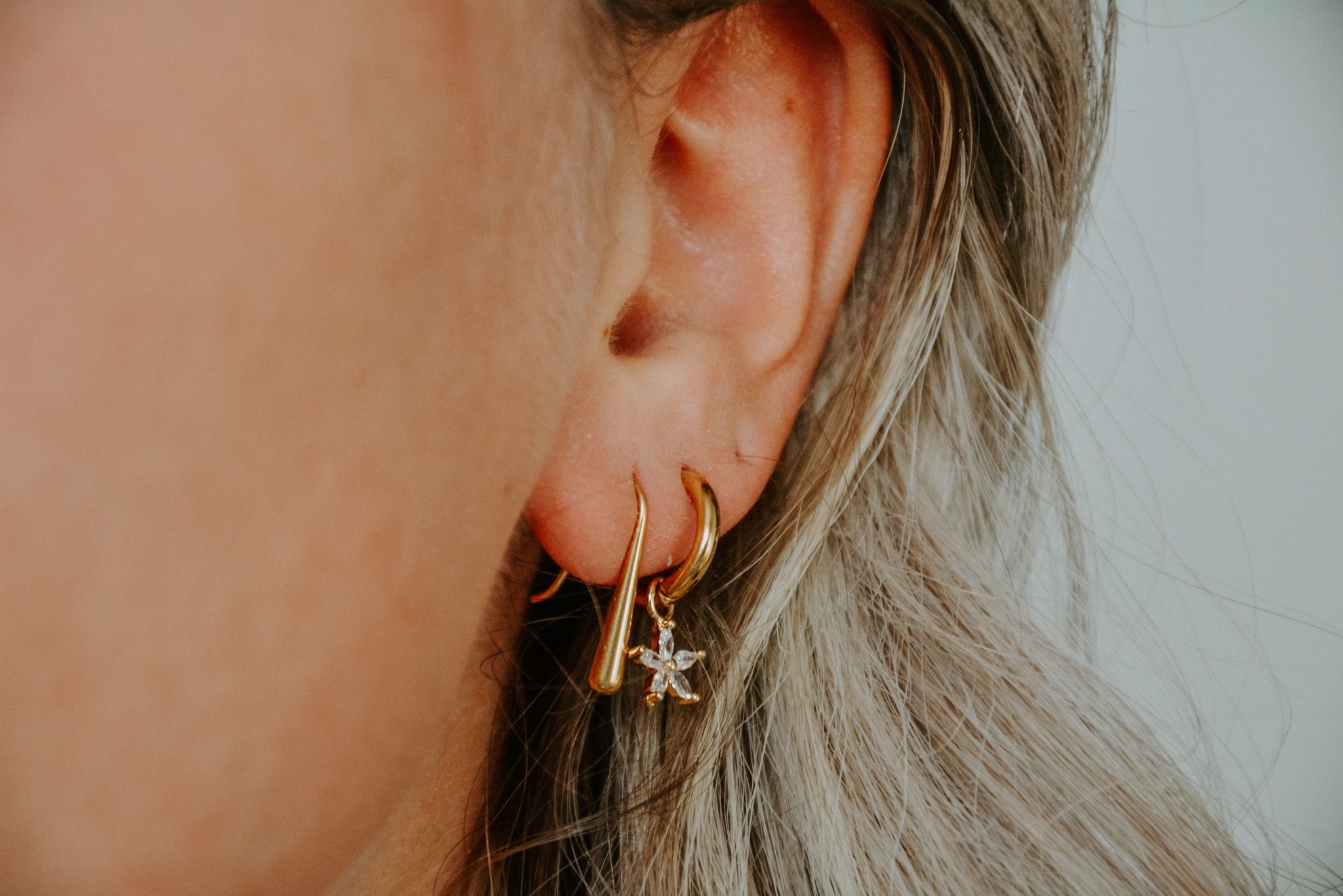 Drop Earrings Gold Stainless steel Notbranded