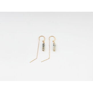 Boucles d'oreilles 'Yaya' Jaspe - acier inoxydable