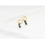 'Belle' green natural stone earrings - stainless steel