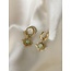 Boucles d'oreilles Soleil vert - Pierre naturelle - acier inoxydable