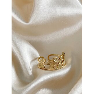 'Maelynn' ring gold - stainless steel (adjustable)