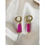 Boucles d'Oreilles Super Rose Or - Acier Inoxydable