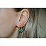 'Aline' Earrings Green Natural Stone Gold - stainless steel