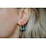 Boucles d'Oreilles 'Aline' Bleu Pierre Naturelle Or - acier inoxydable