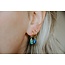 Boucles d'Oreilles 'Aline' Bleu Pierre Naturelle Or - acier inoxydable