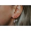 Boucles d'oreilles Tiny Heart Or & Blanc - acier inoxydable