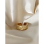 'Oona' ring gold - stainless steel (adjustable)