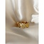 'Kato' ring gold - stainles steel (verstelbaar)