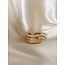 'Axelle' ring gold - stainless steel (verstelbaar)